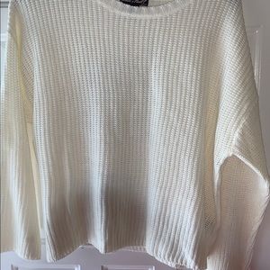 Off White Crop Sweater